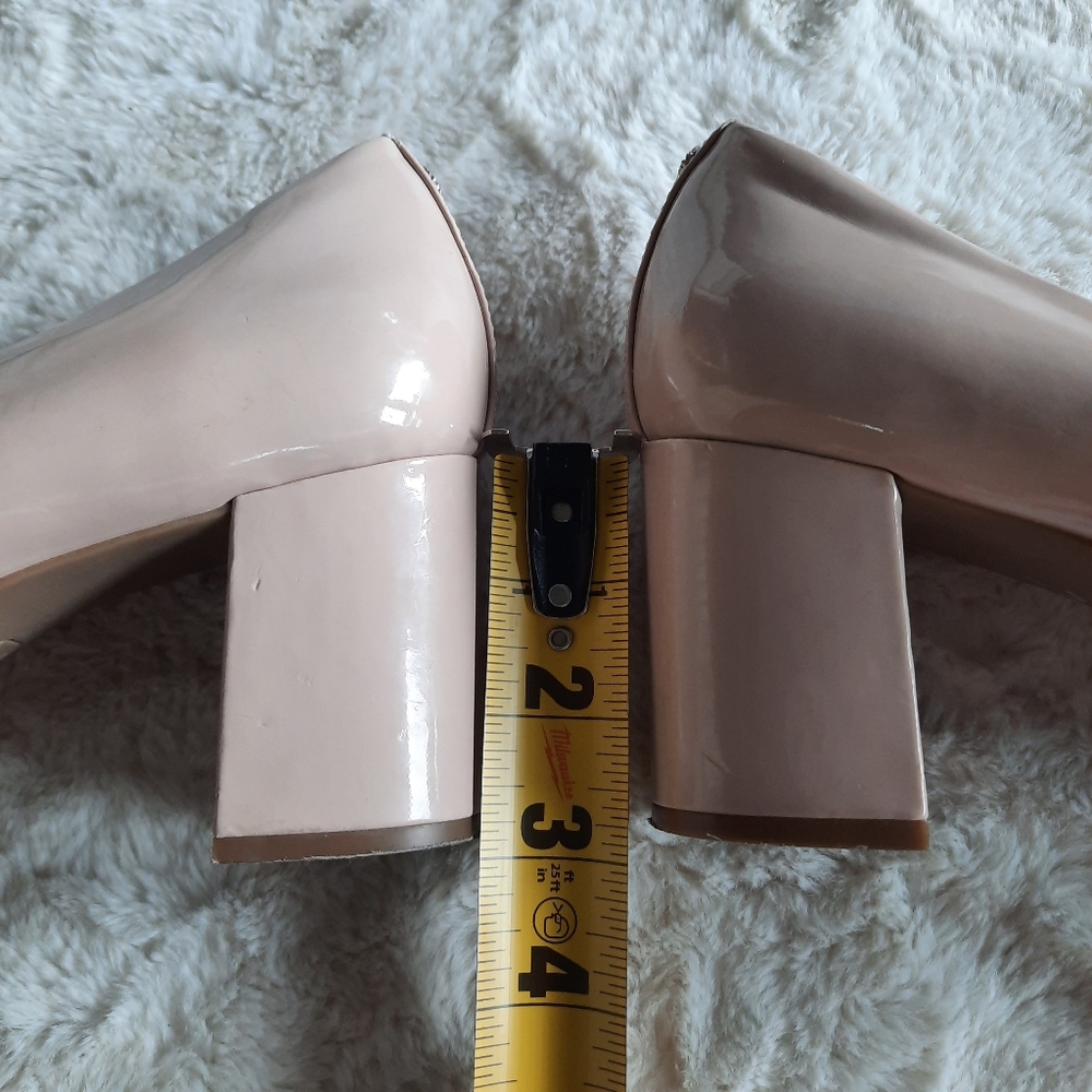 Anne Klein Meagan Peep Toe Pumps Nude Beige Womens Sz 10 - Picture 7 of 11